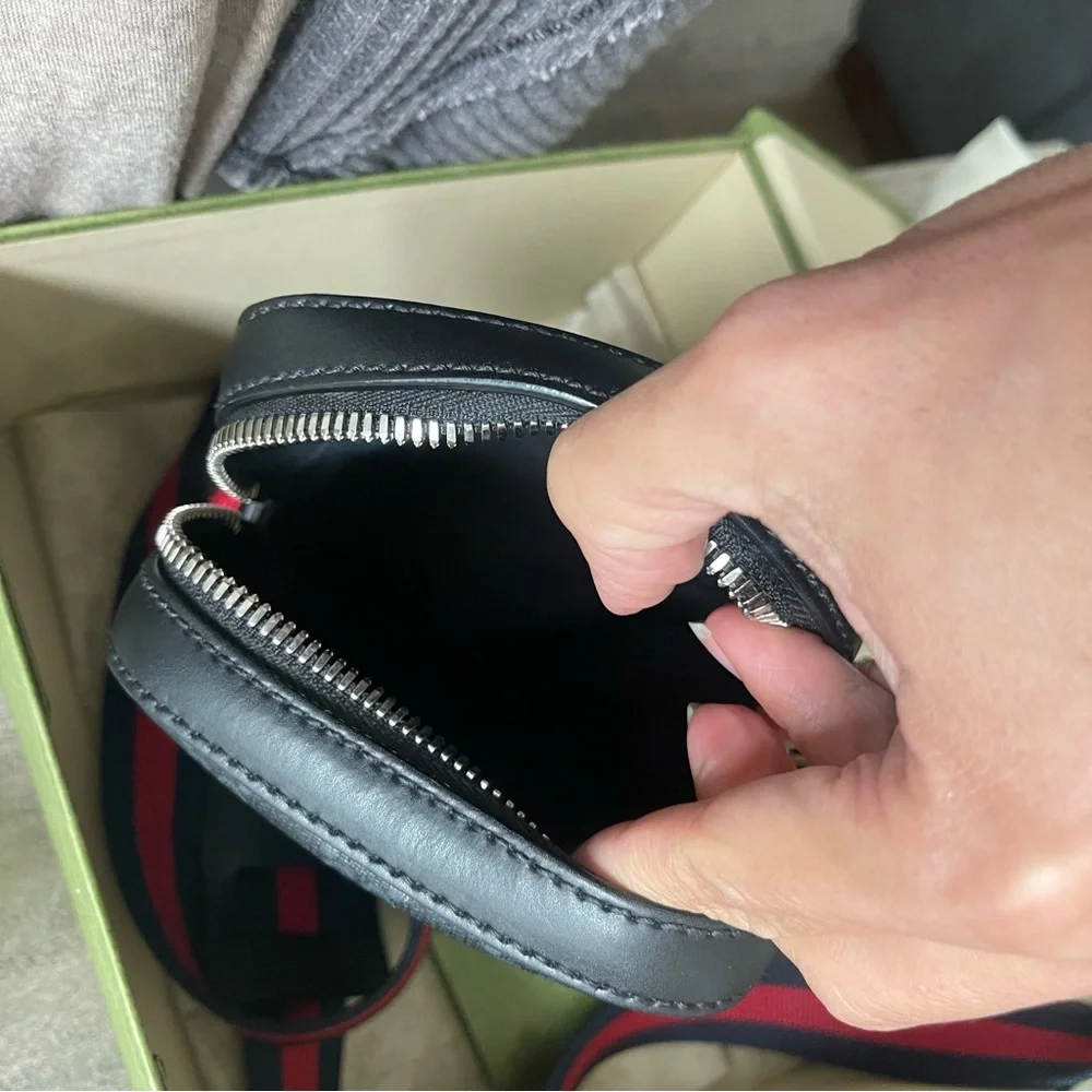Gucci Black and Red Messenger Bag
